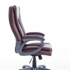 Kancelárska stolička Gini, tmavo hneda - 3