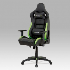 Kancelářská židle Hugh, černá / zelená - 2