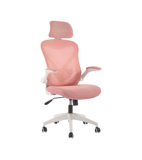 Kancelářská židle Jolly White HB, textil, růžová