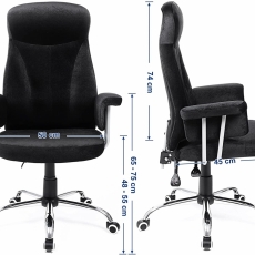 Kancelářská židle Kirk, černá - 4