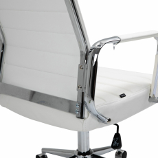 Kancelářská židle Kolumbus, pravá kůže, bílá - 8