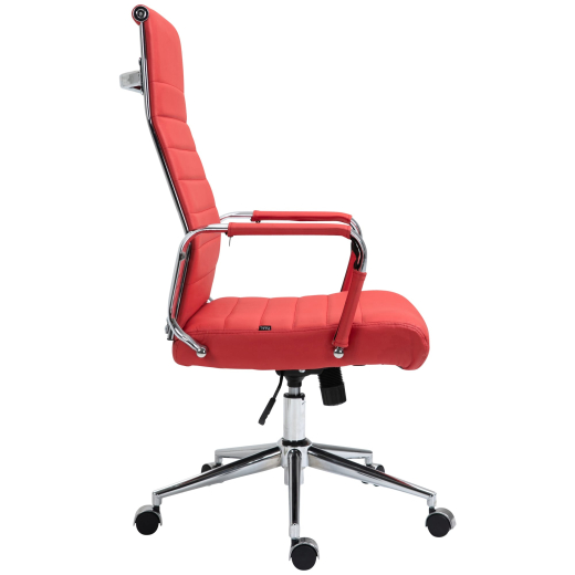 Kancelářská židle Kolumbus, pravá kůže, červená - 1