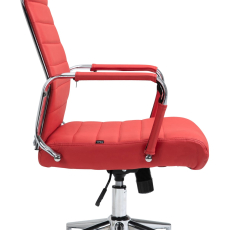 Kancelářská židle Kolumbus, pravá kůže, červená - 2