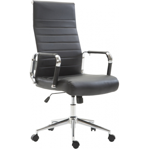 Kancelářská židle Kolumbus, syntetická kůže, černá - 1