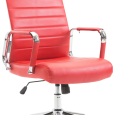 Kancelářská židle Kolumbus, syntetická kůže, červená - 1