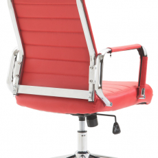 Kancelářská židle Kolumbus, syntetická kůže, červená - 4
