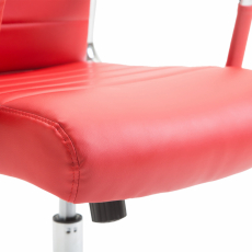 Kancelářská židle Kolumbus, syntetická kůže, červená - 5