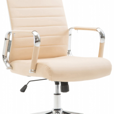 Kancelářská židle Kolumbus, syntetická kůže, krémová - 1