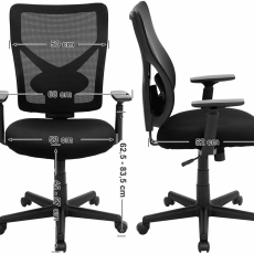 Kancelářská židle Larin, černá - 6