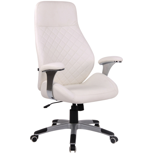 Kancelářská židle Layton, syntetická kůže, bílá - 1
