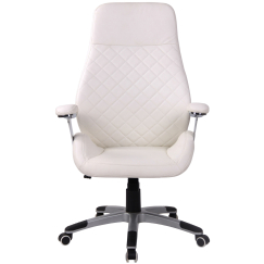 Kancelářská židle Layton, syntetická kůže, bílá