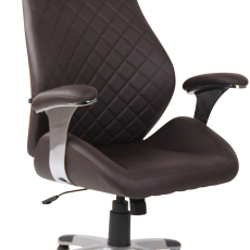 Kancelářská židle Layton, syntetická kůže, hnědá  - 1