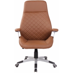 Kancelářská židle Layton, syntetická kůže, světle hnědá 