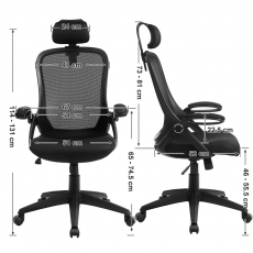 Kancelářská židle Leman, černá - 2