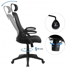 Kancelářská židle Leman, černá - 3