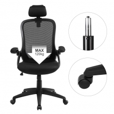 Kancelářská židle Leman, černá - 8
