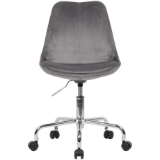 Kancelářská židle Leon, samet, šedá - 2