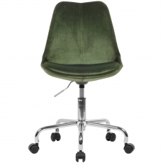 Kancelářská židle Leon, samet, zelená - 2
