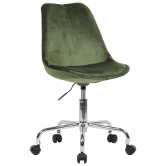 Kancelářská židle Leon, samet, zelená