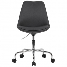 Kancelářská židle Leos, textilní potahovina, tmavě šedá - 2