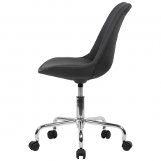 Kancelářská židle Leos, textilní potahovina, tmavě šedá - 4