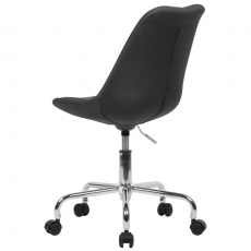 Kancelářská židle Leos, textilní potahovina, tmavě šedá - 5