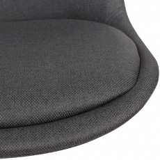 Kancelářská židle Leos, textilní potahovina, tmavě šedá - 7