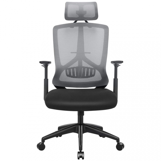 Kancelářská židle Lesli, černá / šedá - 1