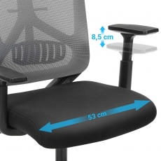 Kancelářská židle Lesli, černá / šedá - 5