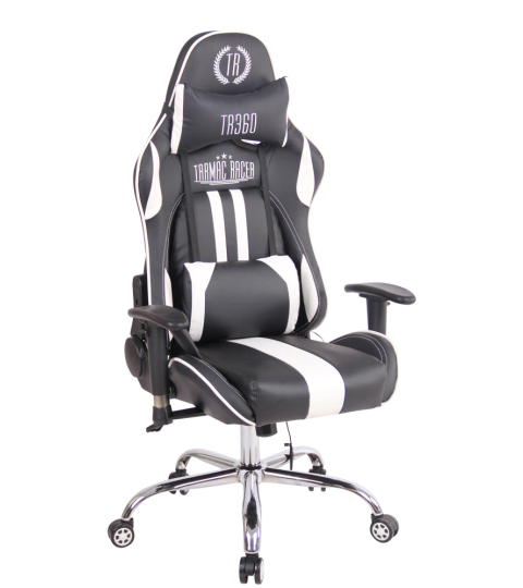 Kancelářská židle Limit XM s masážní funkcí, syntetická kůže, černá / bílá