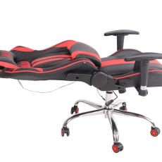 Kancelářská židle Limit XM s masážní funkcí, syntetická kůže, černá / červená - 5