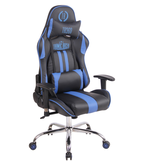 Kancelářská židle Limit XM s masážní funkcí, syntetická kůže, černá / modrá