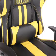 Kancelářská židle Limit XM s masážní funkcí, syntetická kůže, černá / žlutá - 6