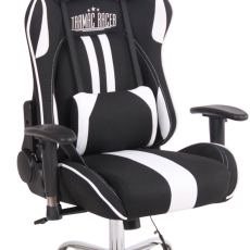 Kancelářská židle Limit XM s masážní funkcí, textil, černá / bílá - 1