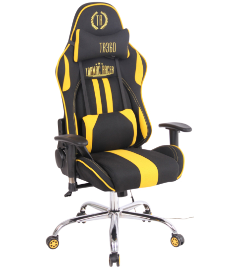 Kancelářská židle Limit XM s masážní funkcí, textil, černá / žlutá