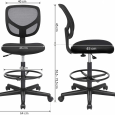 Kancelářská židle Lindet, černá - 7