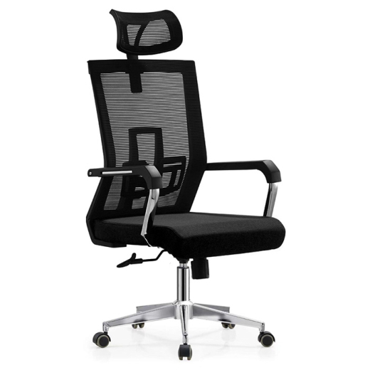 Kancelářská židle Luccas HB, textil, černá / černá - 1
