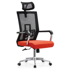 Kancelářská židle Luccas HB, textil, černá / červená - 1