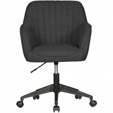 Kancelářská židle Mara, textilní potahovina, černá - 2