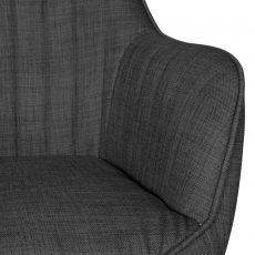Kancelářská židle Mara, textilní potahovina, černá - 7