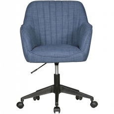 Kancelářská židle Mara, textilní potahovina, modrá - 2