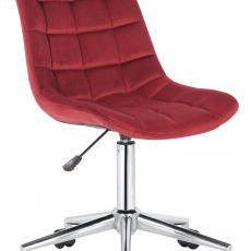 Kancelářská židle Medford, samet, červená - 1