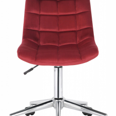 Kancelářská židle Medford, samet, červená - 2