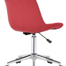 Kancelářská židle Medford, samet, červená - 4