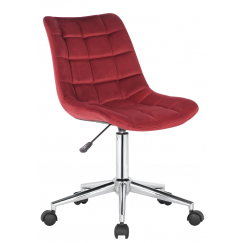 Kancelářská židle Medford, samet, červená