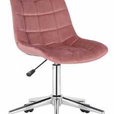 Kancelářská židle Medford, samet, růžová - 1