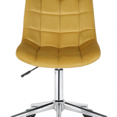 Kancelářská židle Medford, samet, žlutá - 2