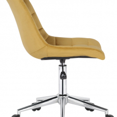Kancelářská židle Medford, samet, žlutá - 3