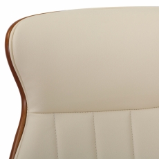 Kancelářská židle Melilla, syntetická kůže, ořech /  krémová - 5