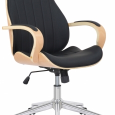 Kancelářská židle Melilla, syntetická kůže, přírodní / černá - 1